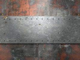 Metal texture with rivets background photo