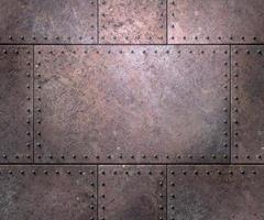 Metal texture with rivets background photo