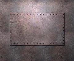 Metal texture with rivets background photo