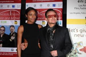 LOS ANGELES, FEB 23 - Naomie Harris, Bono at the LA Italia Opening Night at TCL Chinese 6 Theaters on February 23, 2014 in Los Angeles, CA photo