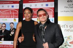 LOS ANGELES, FEB 23 - Naomie Harris, Bono at the LA Italia Opening Night at TCL Chinese 6 Theaters on February 23, 2014 in Los Angeles, CA photo