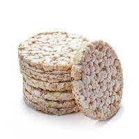 Rice cracker on white photo