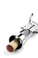 Corkscrew with cork attached photo