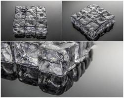 Ice cubes collage photo