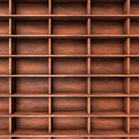 Wood shelves slots photo