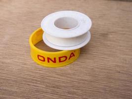 Sidoarjo, Jawa timur, Indonesia, 2022 - close-up photo of 'Onda' brand of white pipe tape