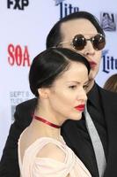 LOS ANGELES, SEP 6 -  Lindsay Usich, Marilyn Manson at the Sons Of Anarchy Premiere Screening at the TCL Chinese Theater on September 6, 2014 in Los Angeles, CA photo