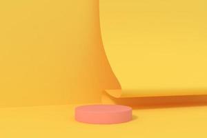diseño minimalista abstracto para podio cosmético o producto 3d render foto