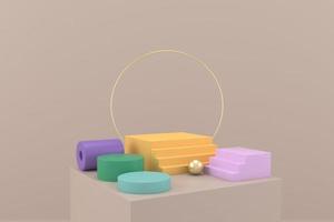 Abstract minimal design for cosmetic or product  podium 3d rende photo