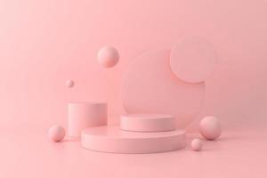 Abstract minimal design for cosmetic or product  podium 3d rende photo