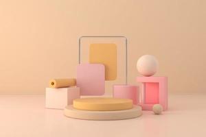 Abstract minimal design for cosmetic or product  podium 3d rende photo