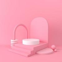 diseño minimalista abstracto para podio cosmético o producto 3d render foto