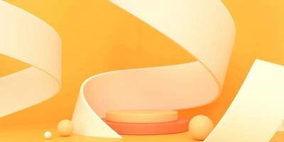 Abstract minimal design for cosmetic or product  podium 3d rende photo