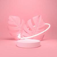 Abstract minimal design for cosmetic or product  podium 3d rende photo