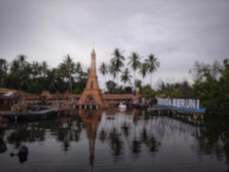 defocused abstract background of lake photo