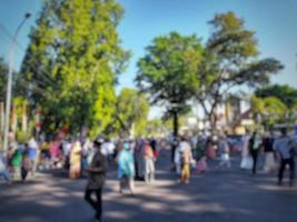 abstract blurred background of people attending ceremonial events photo