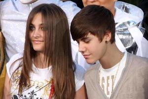LOS ANGELES, JAN 26 - Paris Jackson, Justin Bieber at the Michael Jackson Immortalized Handprint and Footprint Ceremony at Graumans Chinese Theater on January 26, 2012 in Los Angeles, CA photo