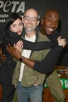 LOS ANGELES, JAN 30 - Jodi Lyn O Keefe, Moby, John Salley at the PETA Superbowl Party at the PETA s Bob Barker Building on January 30, 2016 in Los Angeles, CA photo
