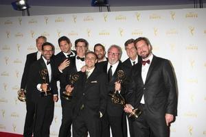 LOS ANGELES, SEP 12 - Deadliest Catch Producers at the Primetime Creative Emmy Awards Press Room at the Microsoft Theater on September 12, 2015 in Los Angeles, CA photo