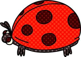 quirky comic book style cartoon ladybird vector