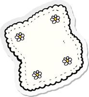 sticker of a cartoon handkerchief vector