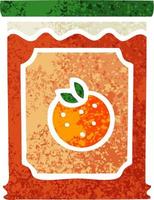 quirky retro illustration style cartoon jar of marmalade vector