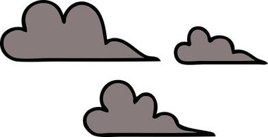 linda nube de tormenta de dibujos animados vector