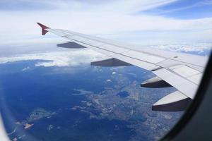 Looking through window aircraft photo