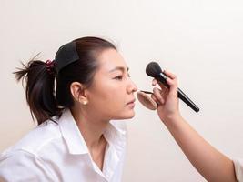 Makeup Artist is Makeup Model. Make up Artist work in home photo