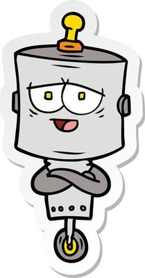sticker of a cartoon robot