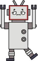 lindo robot de dibujos animados vector