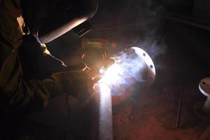 Welder in a factory photo