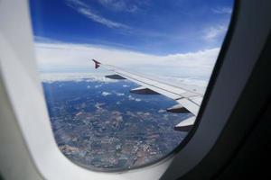 Looking through window aircraft photo