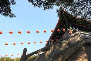 linternas chinas durante el festival de año nuevo foto