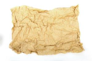 Old gold crumpled paper texture photo