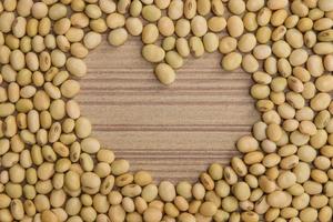 soy bean arange in heart shape photo