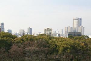 a wide view of osaka city photo