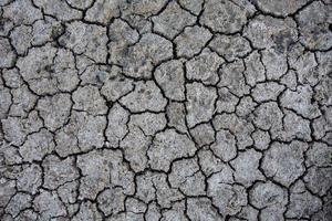 fondo de tierra seca agrietada o tierra durante la sequía foto