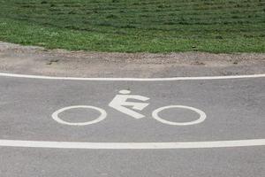 señal de bicicleta, carril bici foto