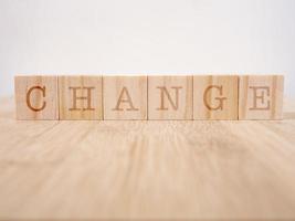 CHANGE word made with building blocks photo