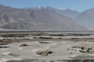 mountain and little desert view in Leh, India photo
