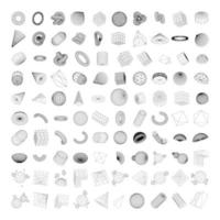 Collection of 3D Figures vector