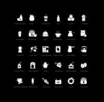 Set of simple icons of Coffee vector