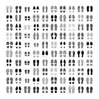 Collection of Footwear Prints vector