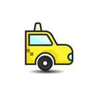 Taxi Icon. Taxi Logo. Vector Illustration. Isolated on White Background. Editable Stroke