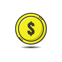 icono de moneda moneda, logotipo de centavo. ilustración vectorial aislado sobre fondo blanco. trazo editable