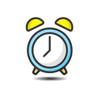 Alarm Icon. Clock Logo. Vector Illustration. Isolated on White Background. Editable Stroke