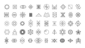 Linear Geometric Abstract Shapes vector