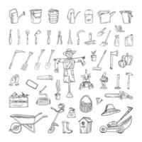 Grden Tools Illustrations in Art Ink Style vector