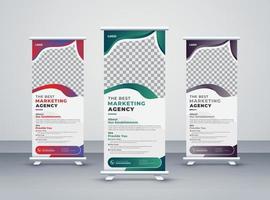 Modern rollup banner template vector